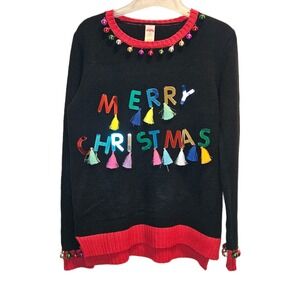 Holiday Time Small‎ (4/6) "Merry Christmas" Tassel Christmas Sweater